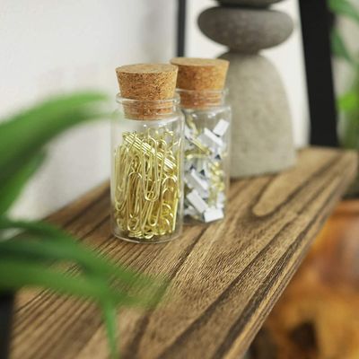 Wandplank met Paulownia Hout – Wandrek Industrieel Zwevend – Plankjes aan de muur – Wanddecoratie – Met gebranden afwerking 2