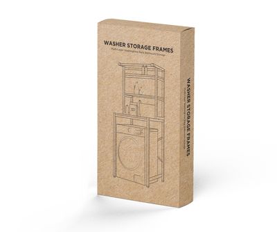 Wasmachine Rek - 3 laags - Robuust - Vocthbestendig - 69 x 60 x 177 cm - Zwart 3